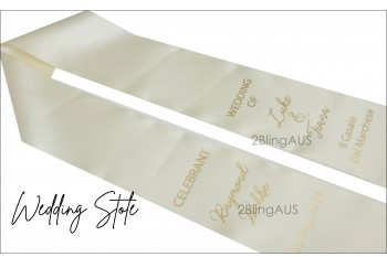 Wedding SASH Stole Personalised Custom text picture